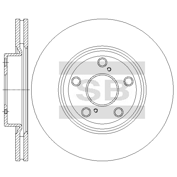 Передний тормозной диск SANGSIN SD4930