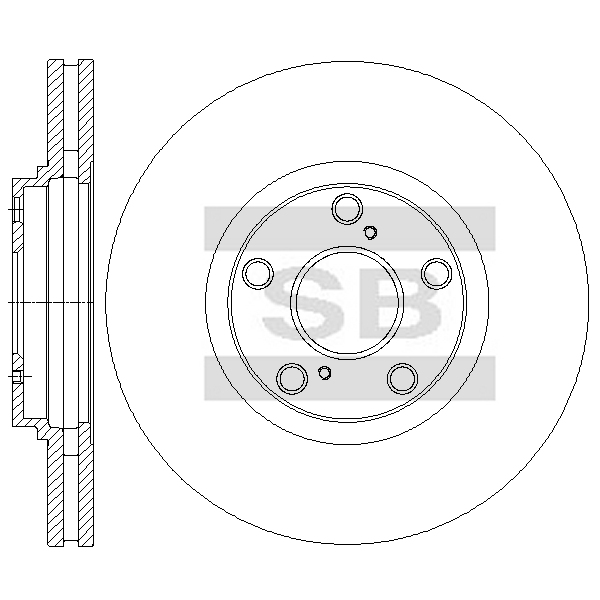 Передний тормозной диск SANGSIN SD4945