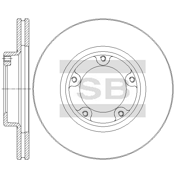 Передний тормозной диск SANGSIN SD4948