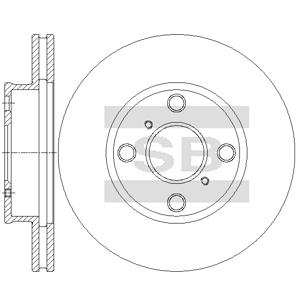 Передний тормозной диск SANGSIN SD4950