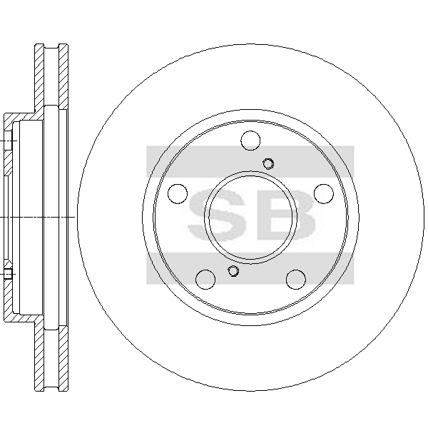 Передний тормозной диск SANGSIN SD4953