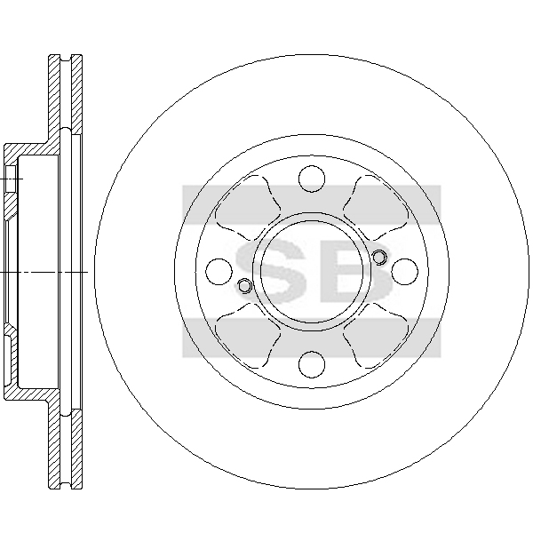 Передний тормозной диск SANGSIN SD4975