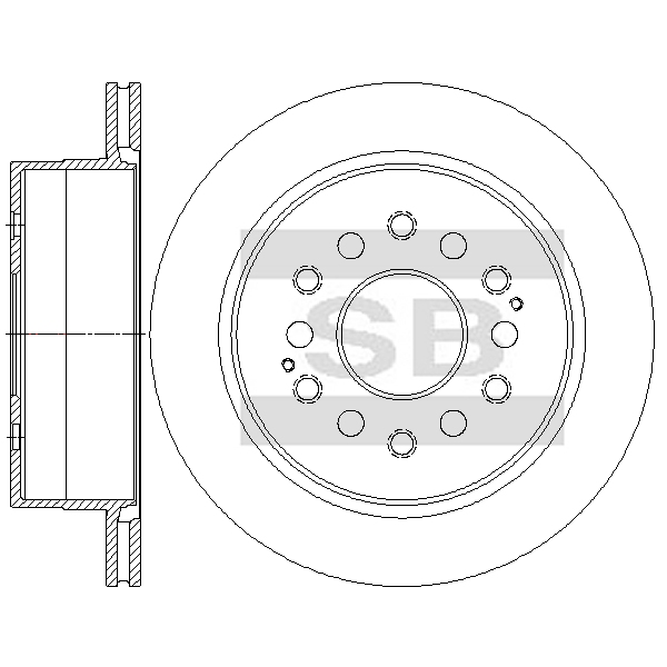 Передний тормозной диск SANGSIN SD4979