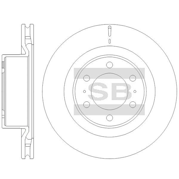 Передний тормозной диск SANGSIN SD4985