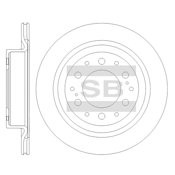 Передний тормозной диск SANGSIN SD4986