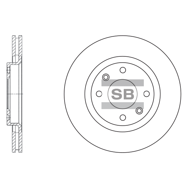 Передний тормозной диск SANGSIN SD5001