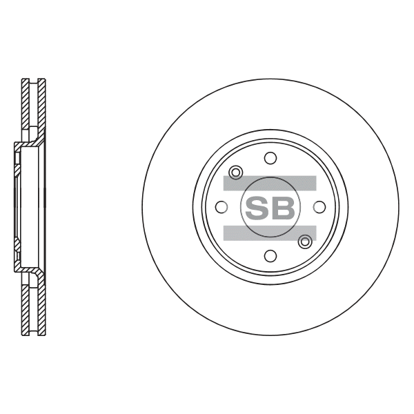 Передний тормозной диск SANGSIN SD5003
