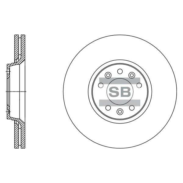 Передний тормозной диск SANGSIN SD5004