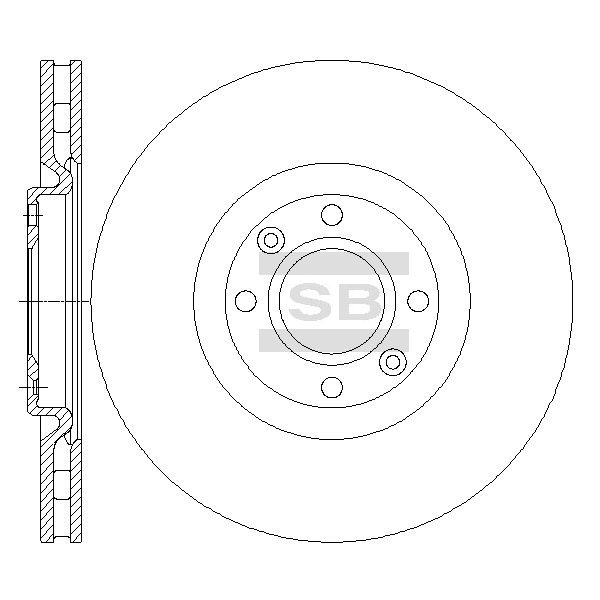 Передний тормозной диск SANGSIN SD5005