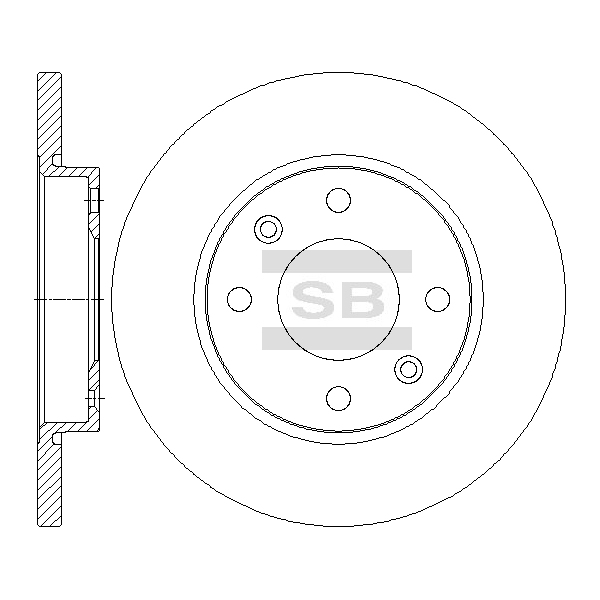 Передний тормозной диск SANGSIN SD5006
