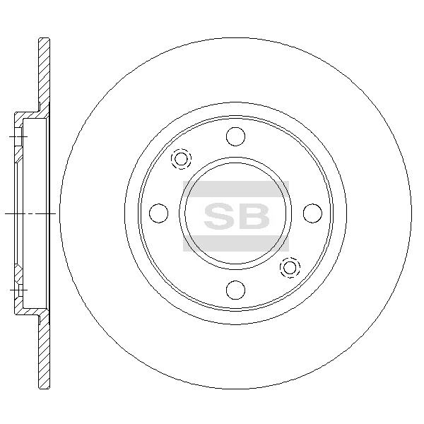 Передний тормозной диск SANGSIN SD5007