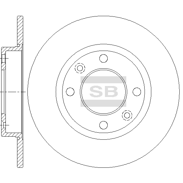 Задний тормозной диск SANGSIN SD5008