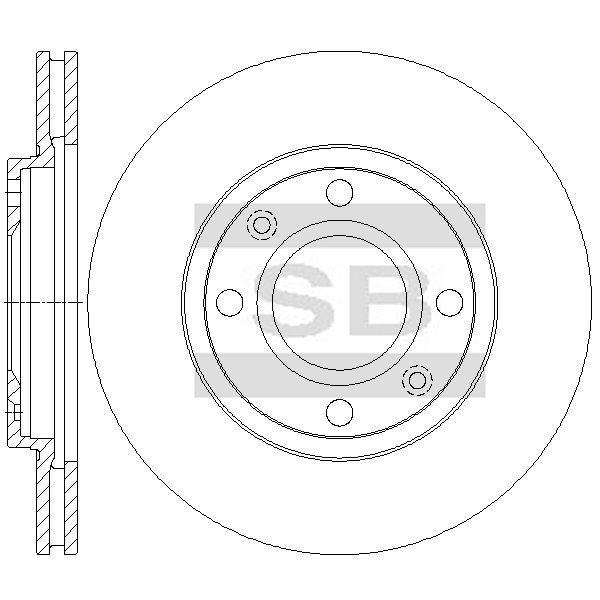 Передний тормозной диск SANGSIN SD5010