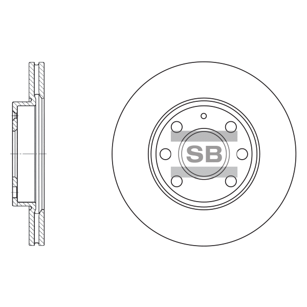 Передний тормозной диск SANGSIN SD5102