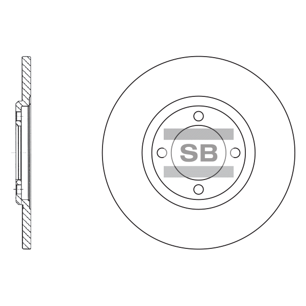 Передний тормозной диск SANGSIN SD5104
