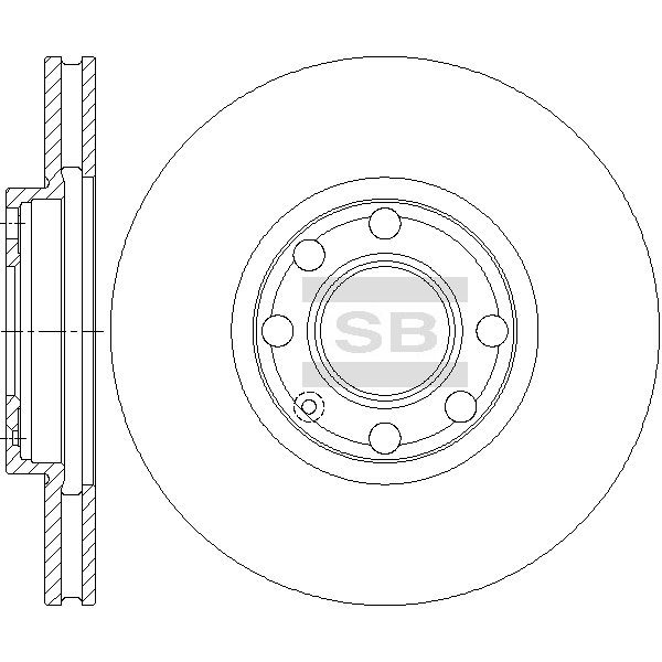 Передний тормозной диск SANGSIN SD5107