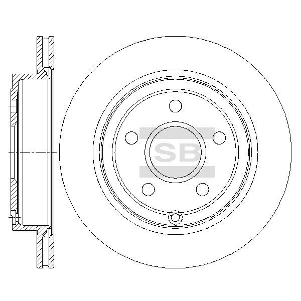 Передний тормозной диск SANGSIN SD5108
