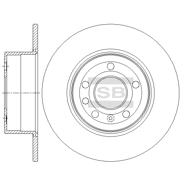Задний тормозной диск SANGSIN SD5109