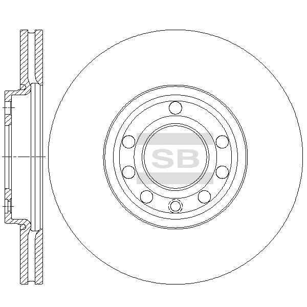 Передний тормозной диск SANGSIN SD5112
