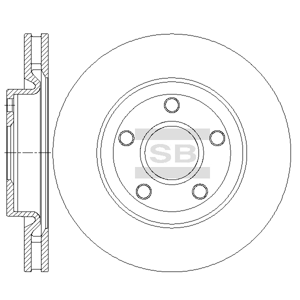 Передний тормозной диск SANGSIN SD5114
