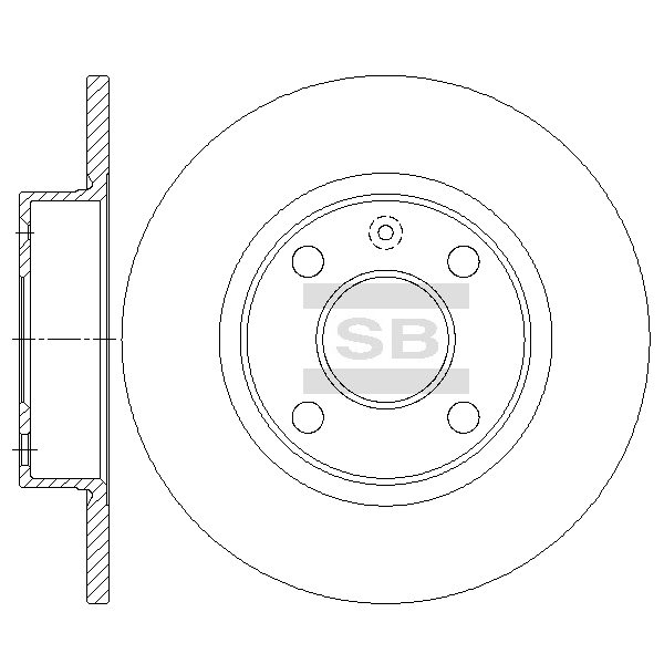Передний тормозной диск SANGSIN SD5122