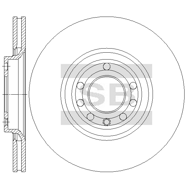 Передний тормозной диск SANGSIN SD5124