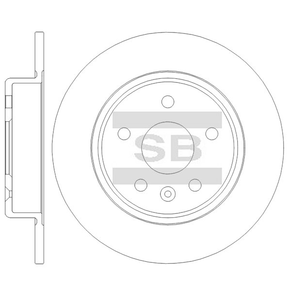 Передний тормозной диск SANGSIN SD5166