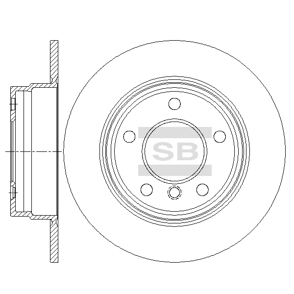 Задний тормозной диск SANGSIN SD5209