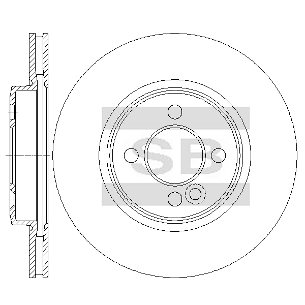 Передний тормозной диск SANGSIN SD5211