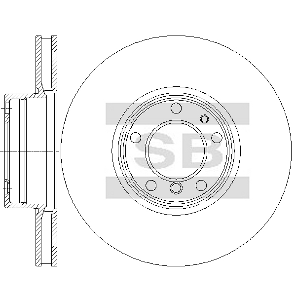 Передний тормозной диск SANGSIN SD5216