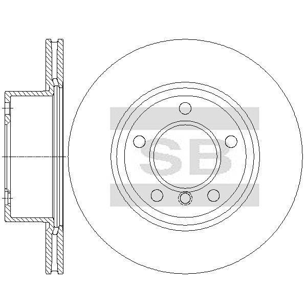 Передний тормозной диск SANGSIN SD5218