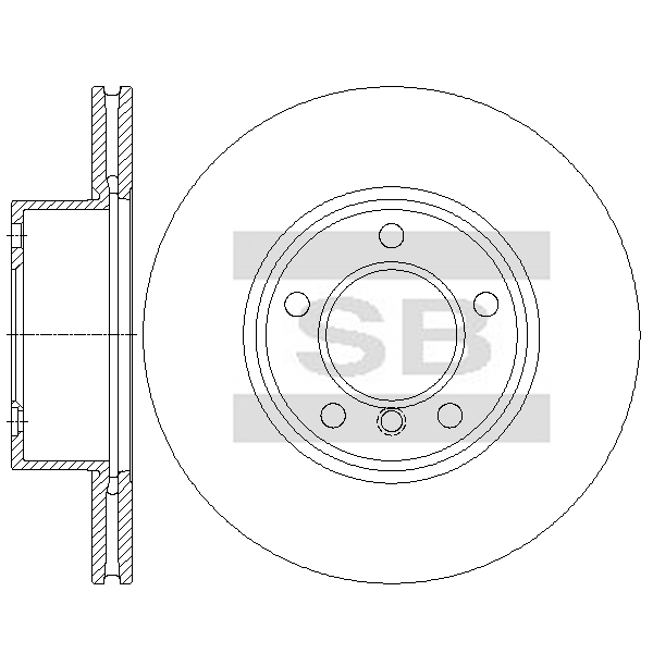 Передний тормозной диск SANGSIN SD5220