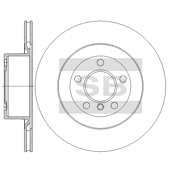 Задний тормозной диск SANGSIN SD5227