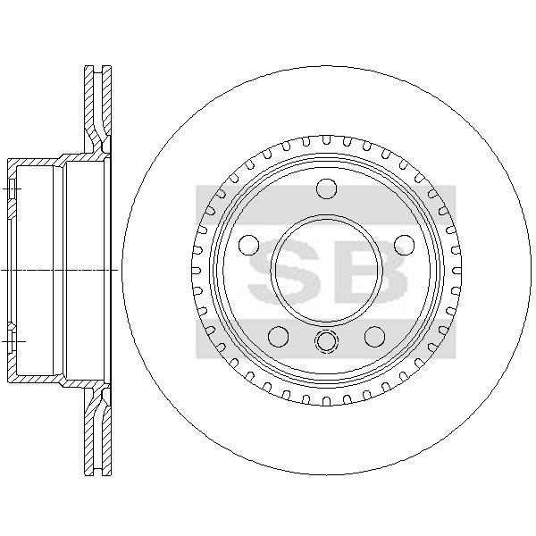 Передний тормозной диск SANGSIN SD5233
