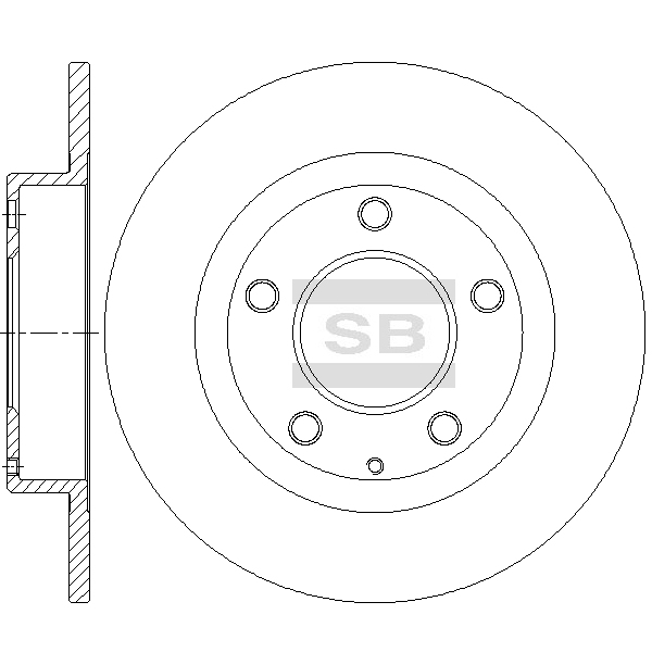 Задний тормозной диск SANGSIN SD5301