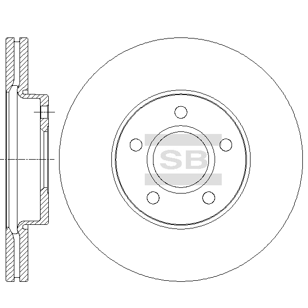 Передний тормозной диск SANGSIN SD5302