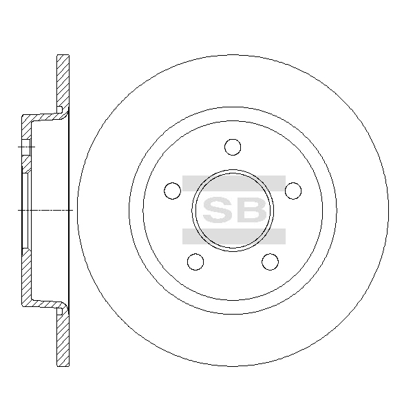 Задний тормозной диск SANGSIN SD5307