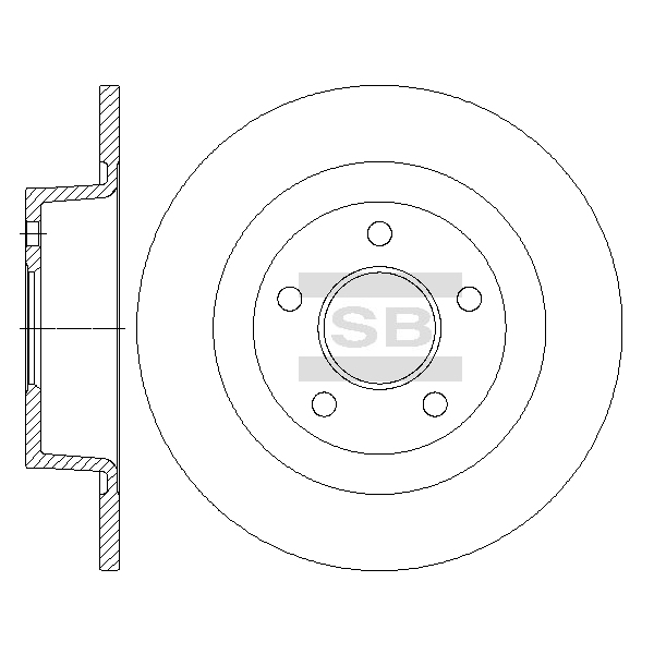 Задний тормозной диск SANGSIN SD5310