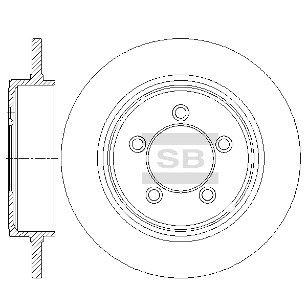 Передний тормозной диск SANGSIN SD5318