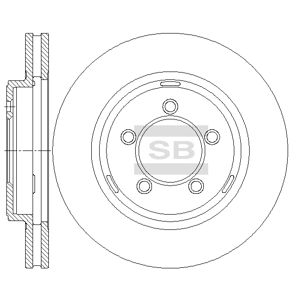 Передний тормозной диск SANGSIN SD5320