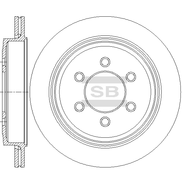 Передний тормозной диск SANGSIN SD5321