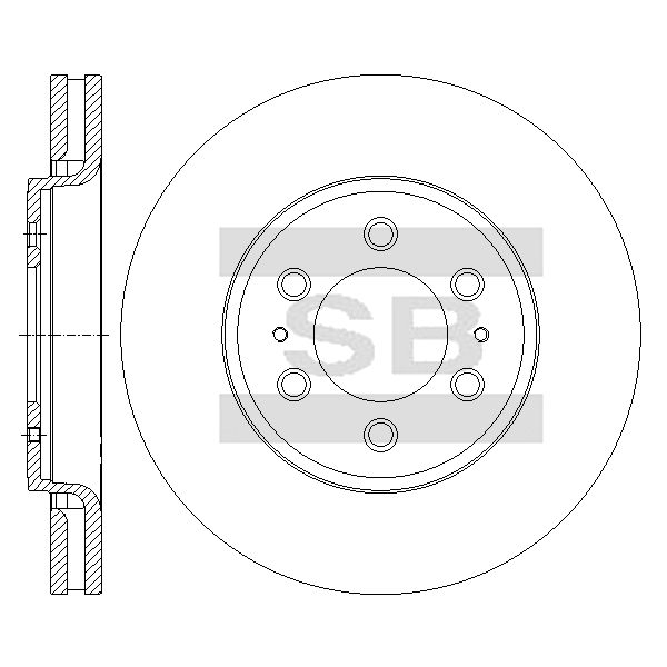 Передний тормозной диск SANGSIN SD5322