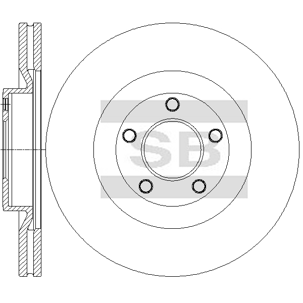 Передний тормозной диск SANGSIN SD5324