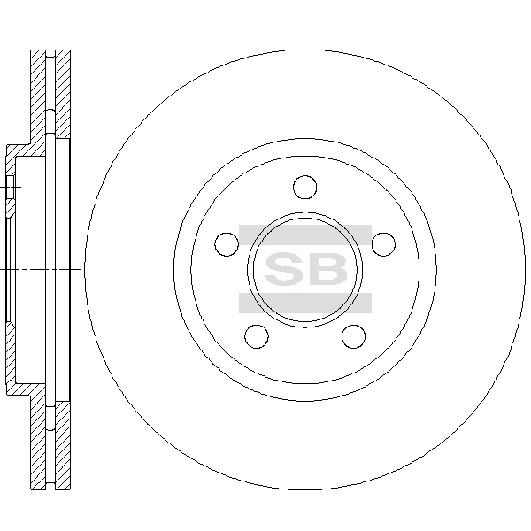 Передний тормозной диск SANGSIN SD5326