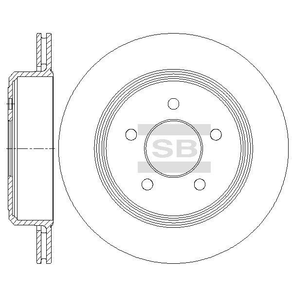 Передний тормозной диск SANGSIN SD5327