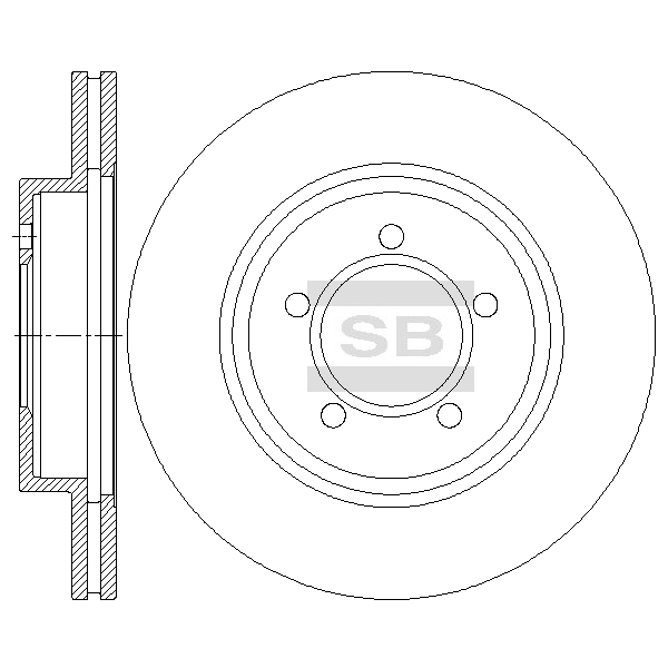 Передний тормозной диск SANGSIN SD5328