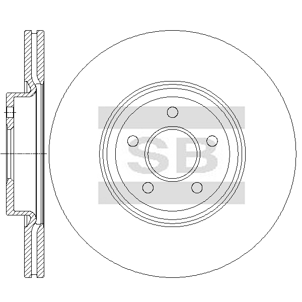 Передний тормозной диск SANGSIN SD5329