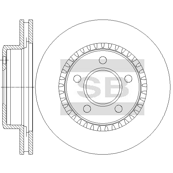 Передний тормозной диск SANGSIN SD5332