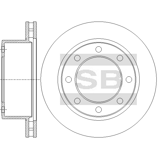 Передний тормозной диск SANGSIN SD5344