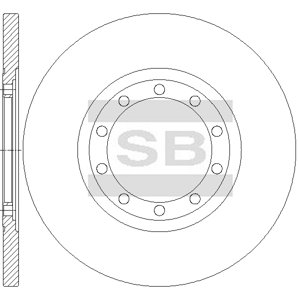 Задний тормозной диск SANGSIN SD5345